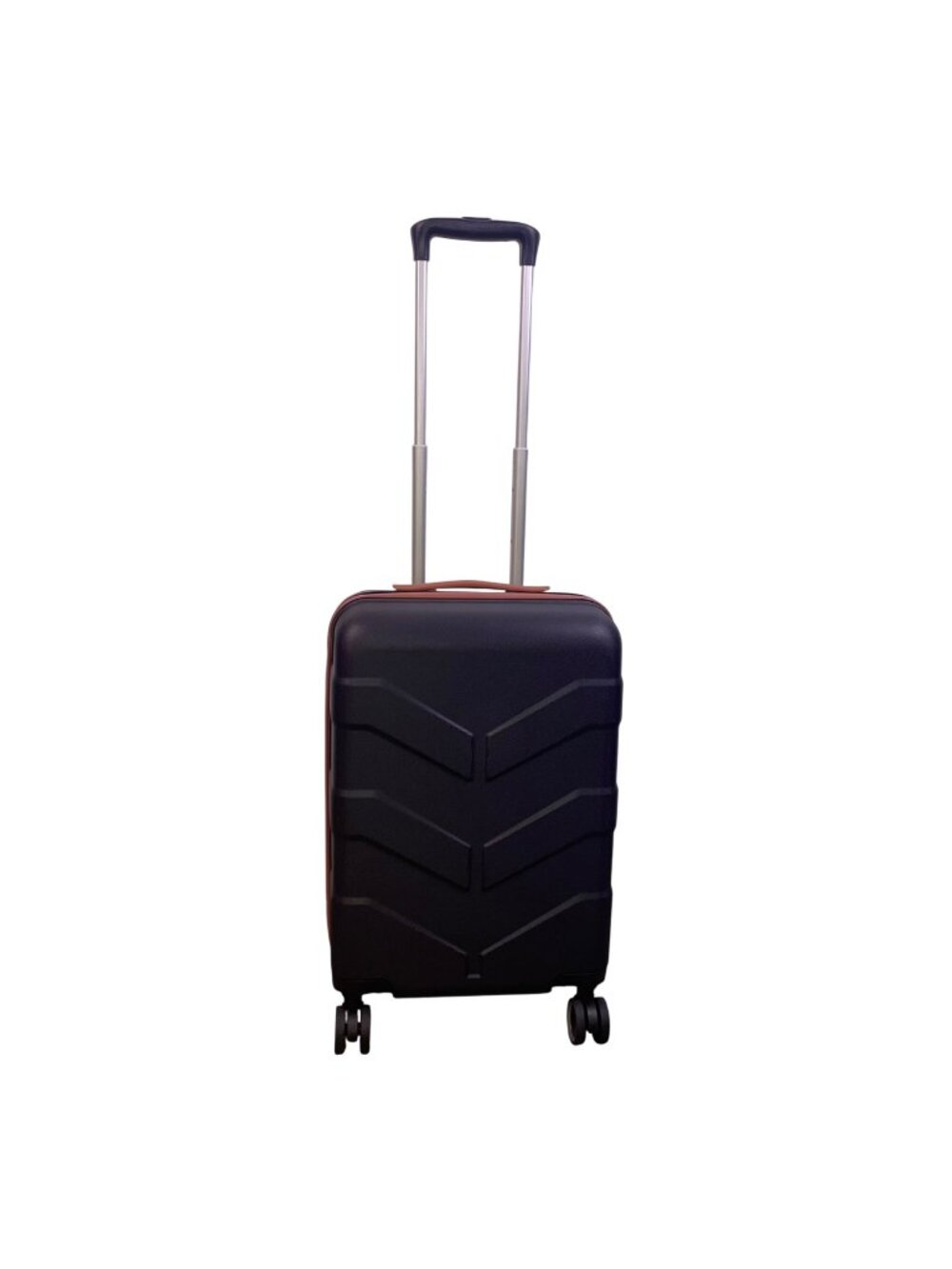 Tilymol Black & Orange Telescopic Handle TSA Lock Hard-Shell Spinner Luggage